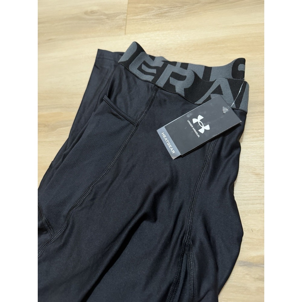 NWT Under Armour Compression Pants Heatgear Men's Size 2XL Black 3/4 Length